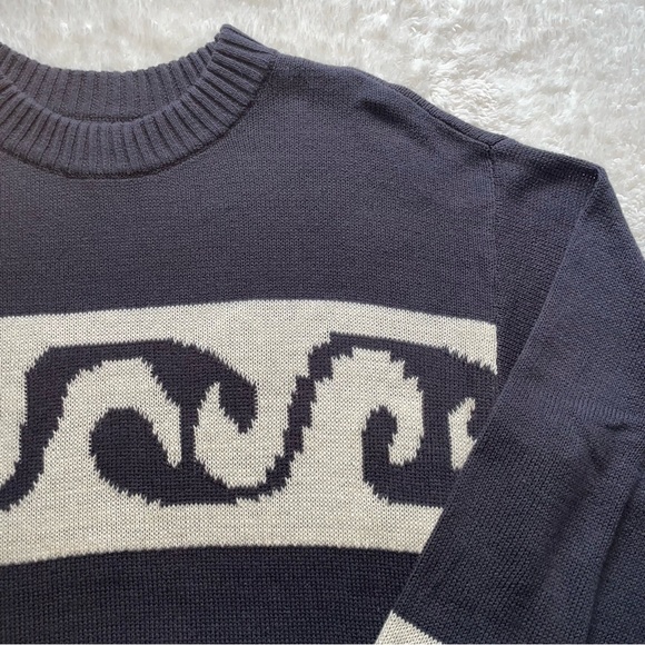 Billabong Wave Fade navy blue lightweight crewneck beach sweater - Picture 2 of 7